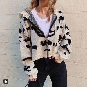Animal print hoodie